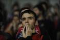 La hinchada baskonista anima al equipo en el feudo del Gescrap Bizkaia